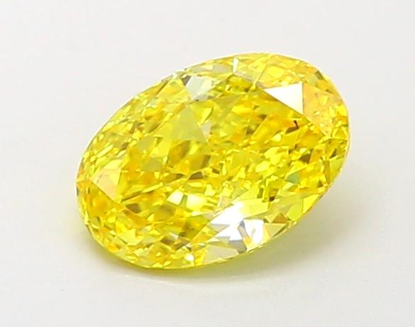 1.00 Ct. Fancy Vivid Yellow Oval Lab Grown Diamond