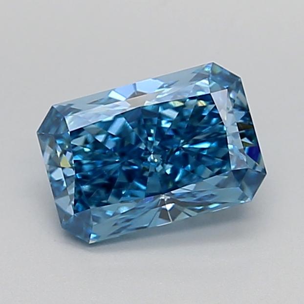 1.55 Ct. Fancy Vivid  Blue Radiant Lab Grown Diamond