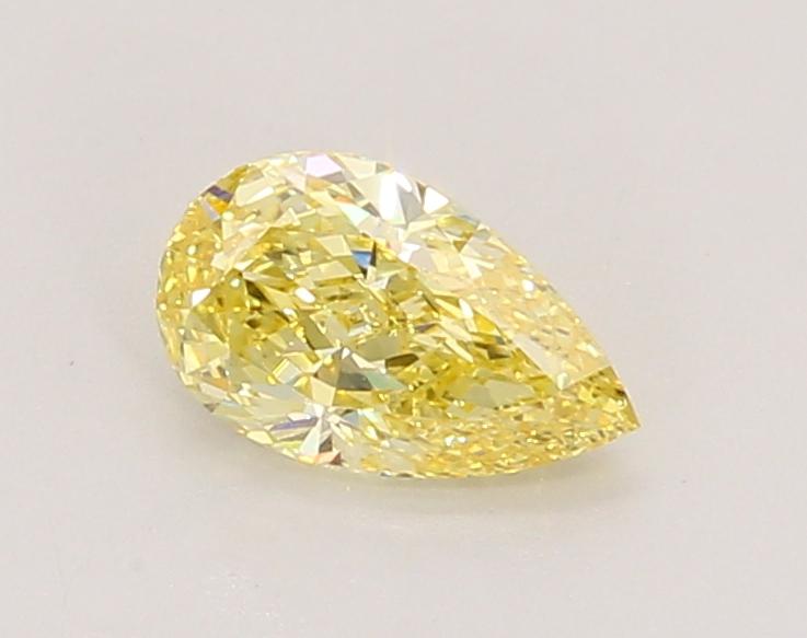 0.60 Ct. Fancy Vivid Yellow Pear Lab Grown Diamond