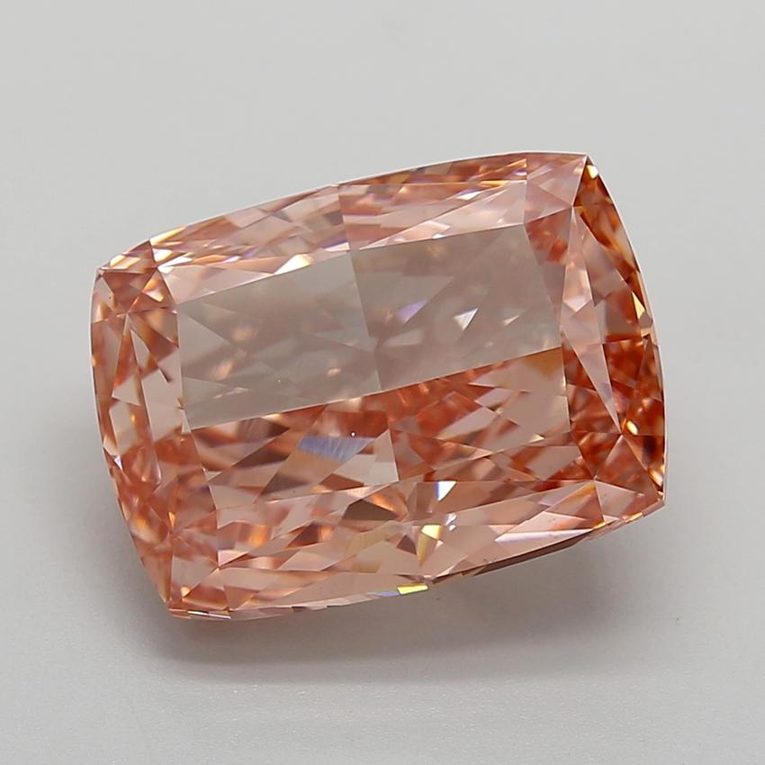 11.52 Ct. Fancy Vivid  Pink Cushion Lab Grown Diamond