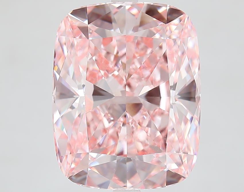 10.03 Ct. Fancy Vivid Pink Cushion Lab Grown Diamond