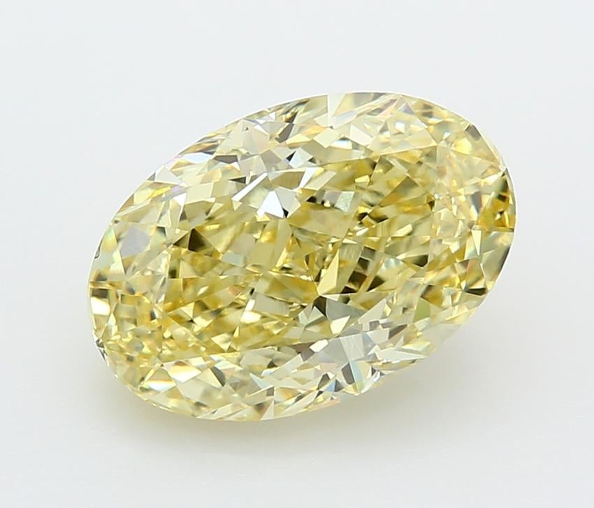 6.08 Ct. Fancy Intense  Yellow Oval Lab Grown Diamond