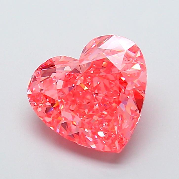 5.02 Ct. Fancy Vivid Pink Heart Lab Grown Diamond
