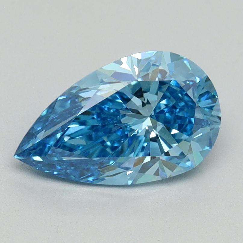 1.24 Ct. Fancy Vivid Blue Pear Lab Grown Diamond