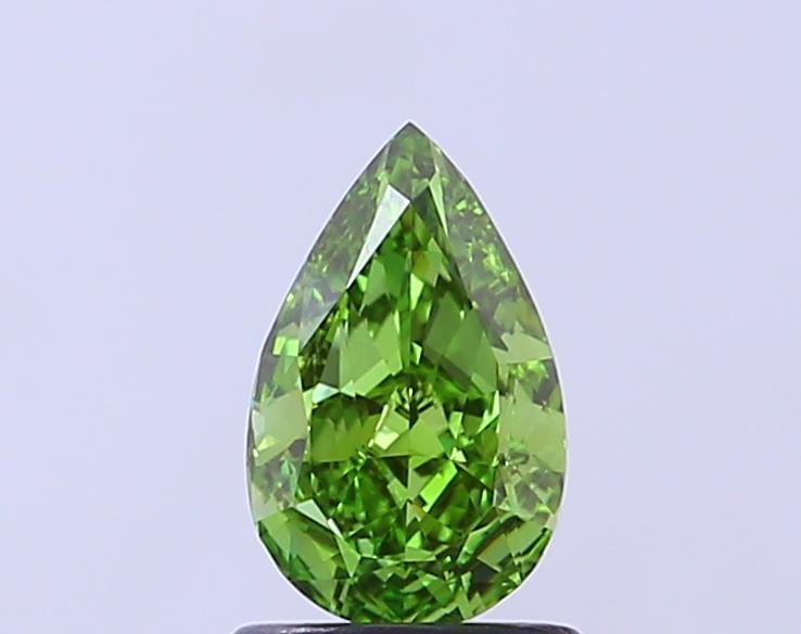 1.01 Ct. Fancy Vivid Green Pear Lab Grown Diamond