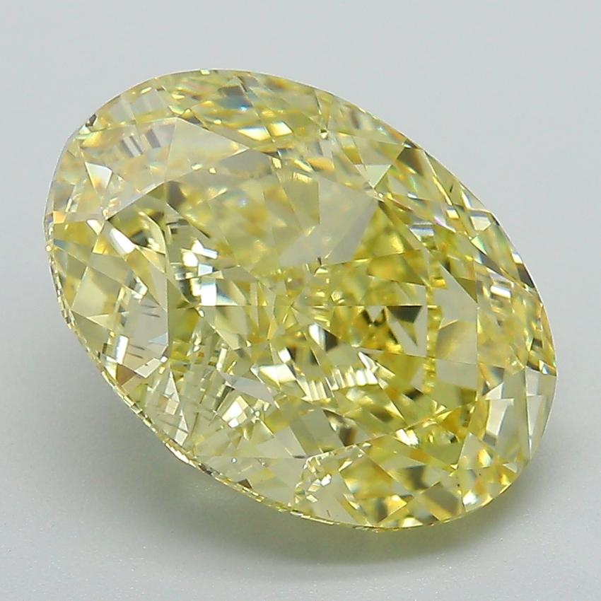 5.62 Ct. Fancy Intense  Yellow Oval Lab Grown Diamond