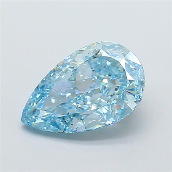 3.04 Ct. Fancy Vivid  Blue Pear Lab Grown Diamond