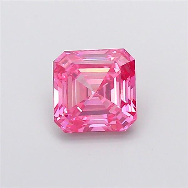 1.55 Ct. Fancy Vivid Pink Asscher Lab Grown Diamond