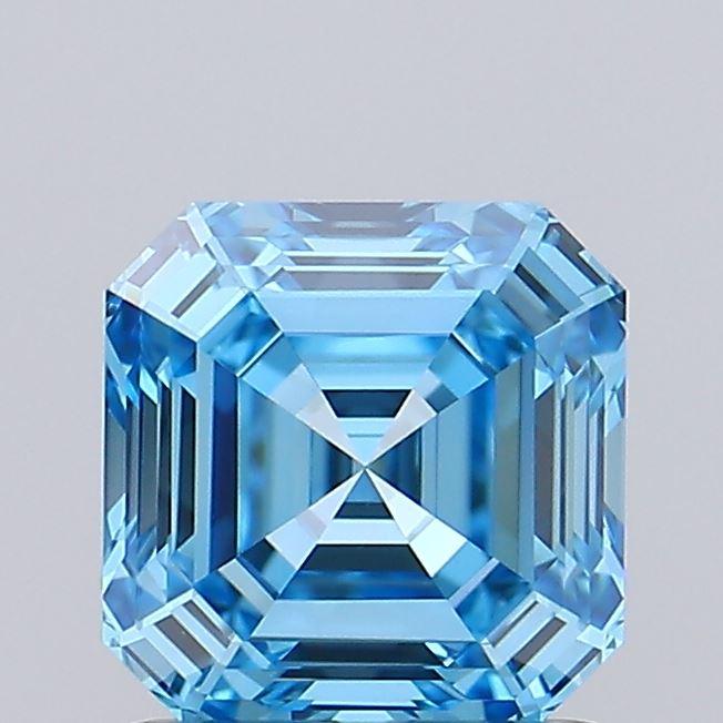 1.02 Ct. Fancy Vivid  Blue Asscher Lab Grown Diamond