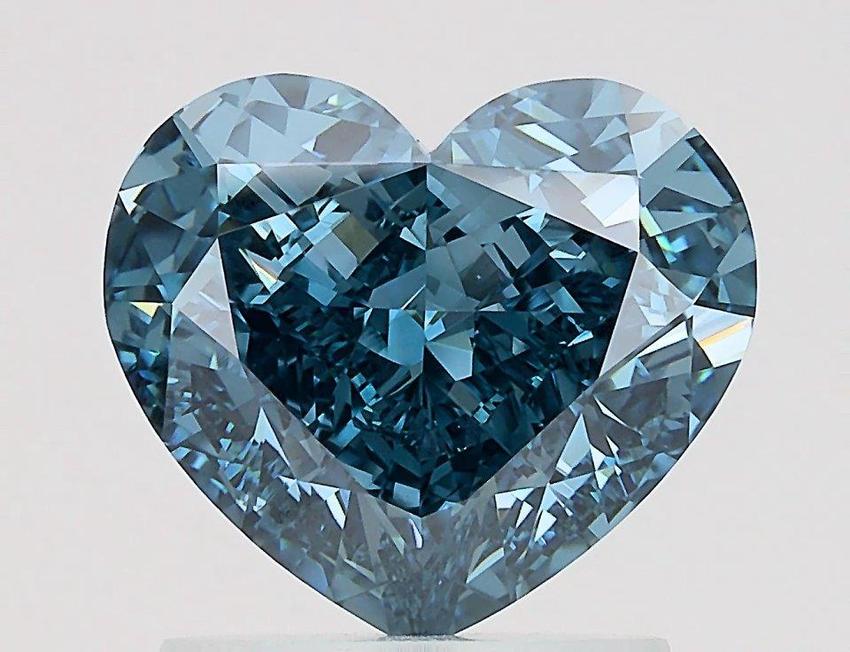 2.04 Ct. Fancy Vivid Blue Heart Lab Grown Diamond