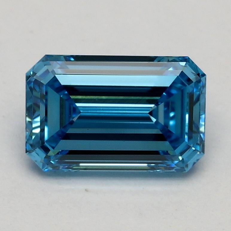 1.00 Ct. Fancy Vivid Blue Emerald Lab Grown Diamond