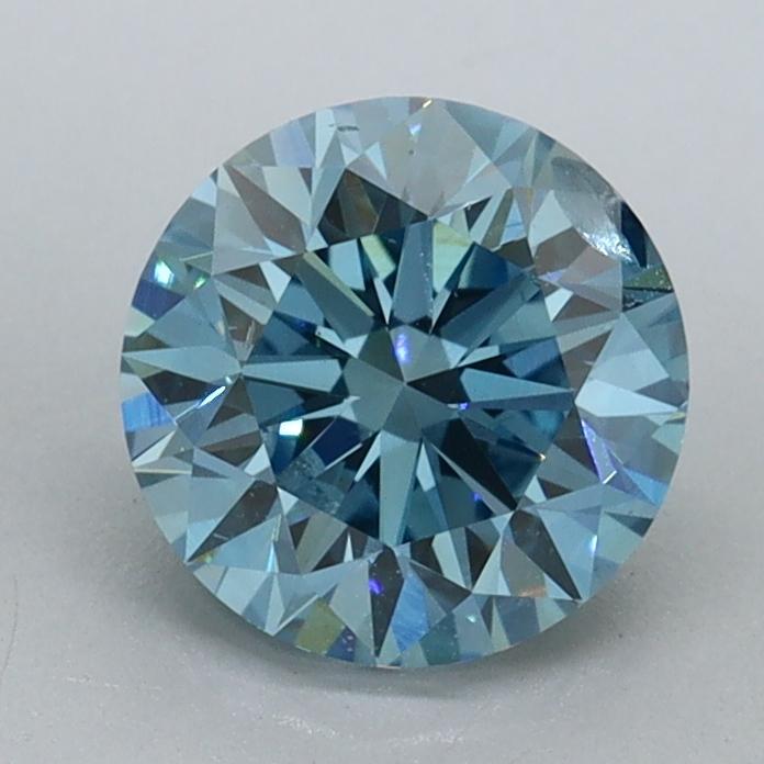 1.25 Ct. Fancy Vivid Malibu Blue Round Lab Grown Diamond
