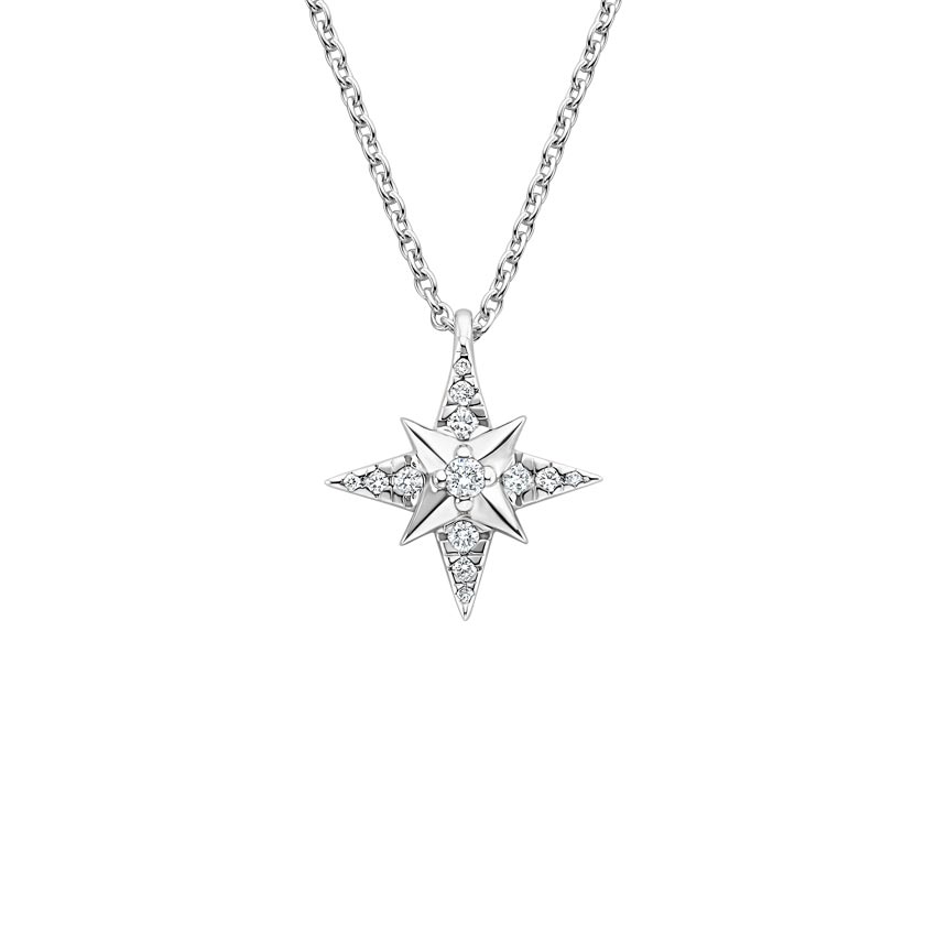 diamond north star pendant