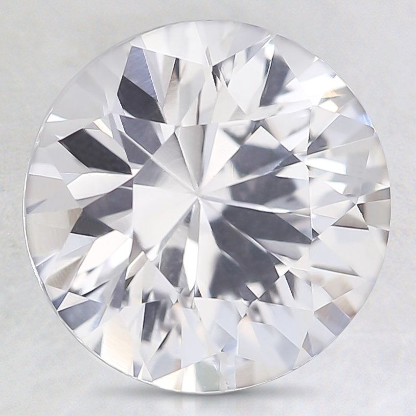 8.9mm White Round Sapphire