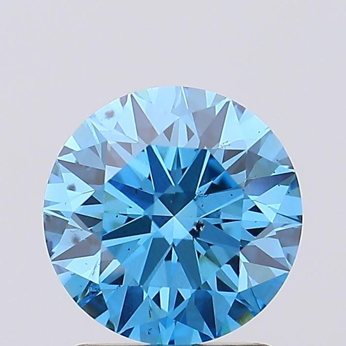 1.55 Ct. Fancy Vivid Blue Round Lab Grown Diamond
