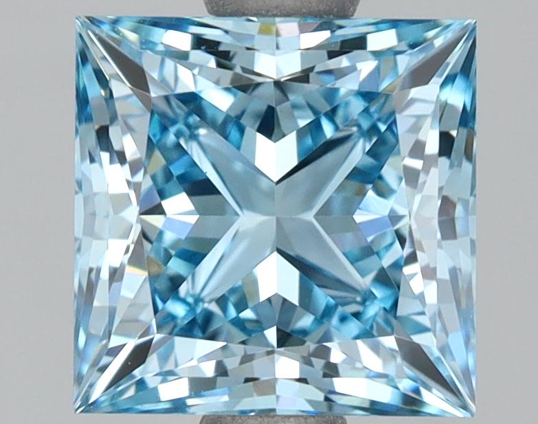2.04 Ct. Fancy Vivid Blue Princess Lab Grown Diamond
