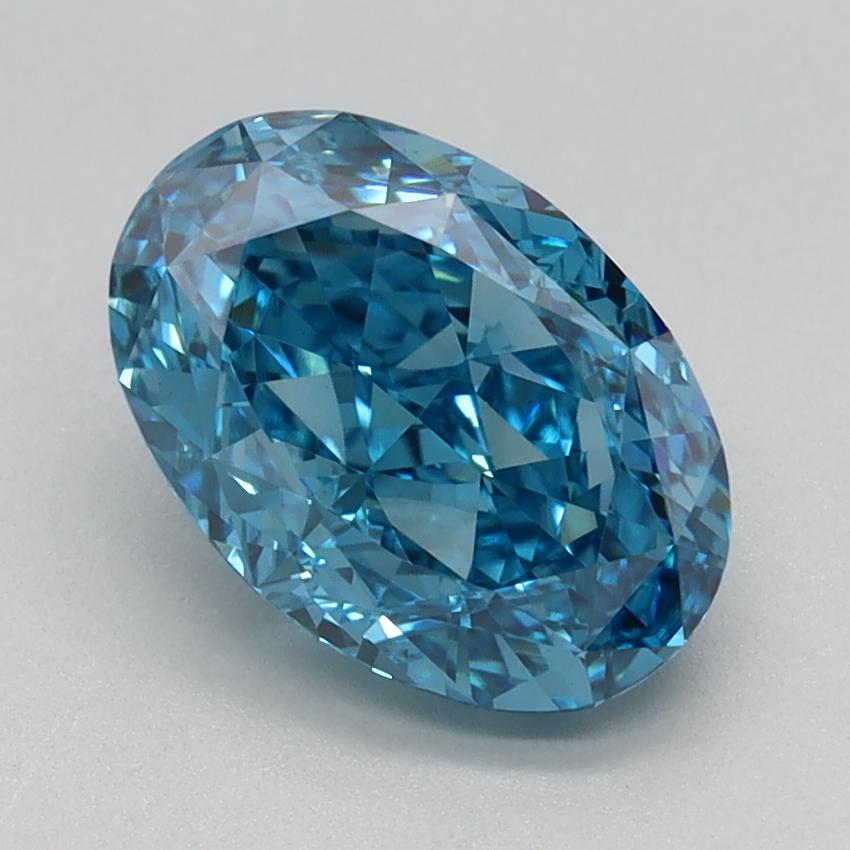 1.66 Ct. Fancy Vivid Blue Oval Lab Grown Diamond