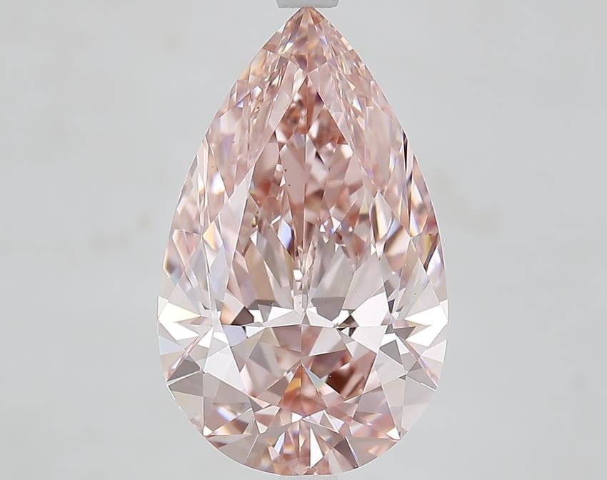 6.01 Ct. Fancy Intense Brownish Pink Pear Lab Grown Diamond
