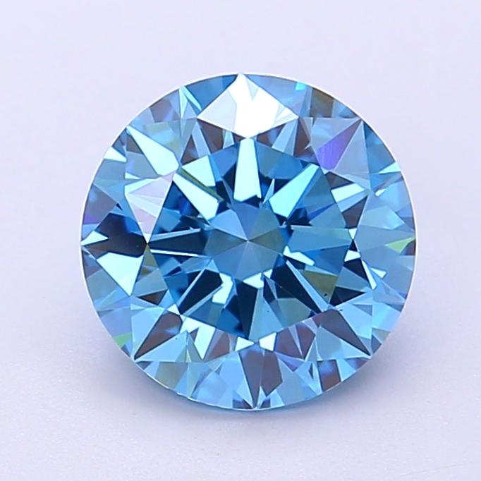 2.10 Ct. Fancy Vivid Blue Round Lab Grown Diamond