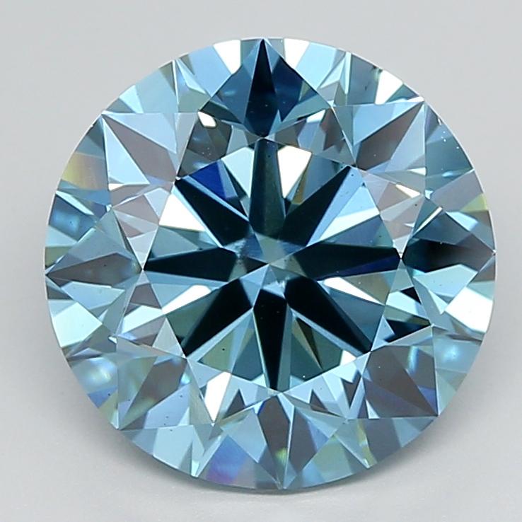 5.75 Ct. Fancy Vivid  Blue Round Lab Grown Diamond