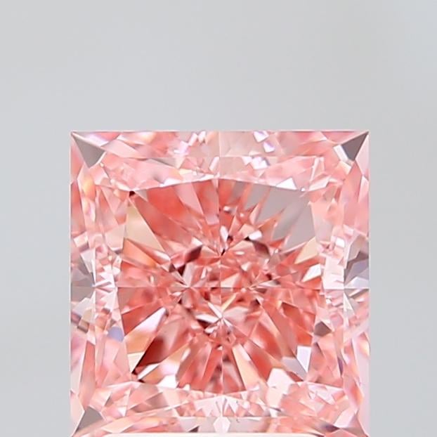 2.96 Ct. Fancy Vivid Pink Princess Lab Grown Diamond