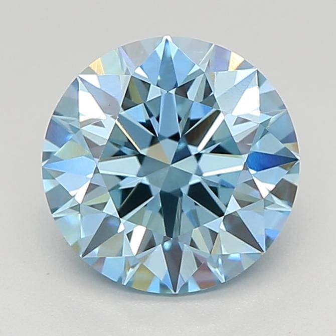 1.59 Ct. Fancy Vivid  Blue Round Lab Grown Diamond