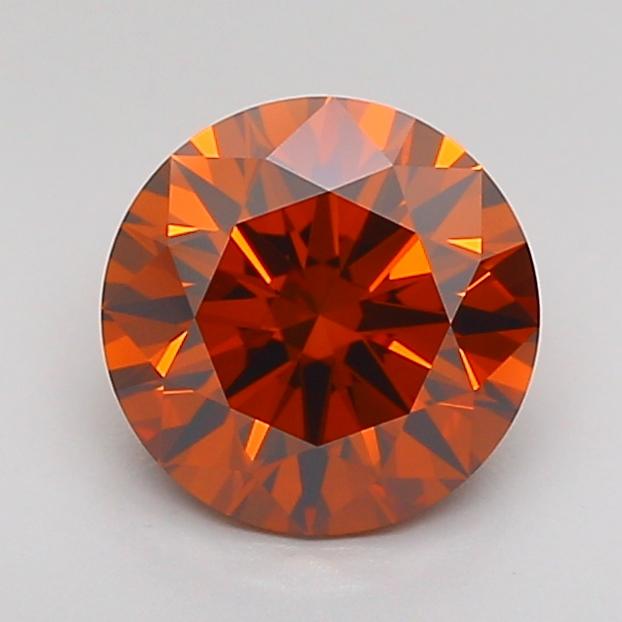 1.55 Ct. Fancy Deep Orange Round Lab Grown Diamond