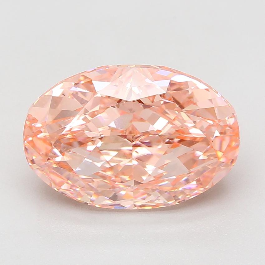 8.01 Ct. Fancy Vivid Pink Oval Lab Grown Diamond