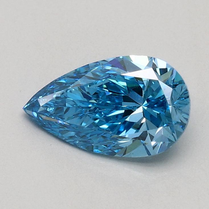 0.55 Ct. Fancy Vivid Blue Pear Lab Grown Diamond