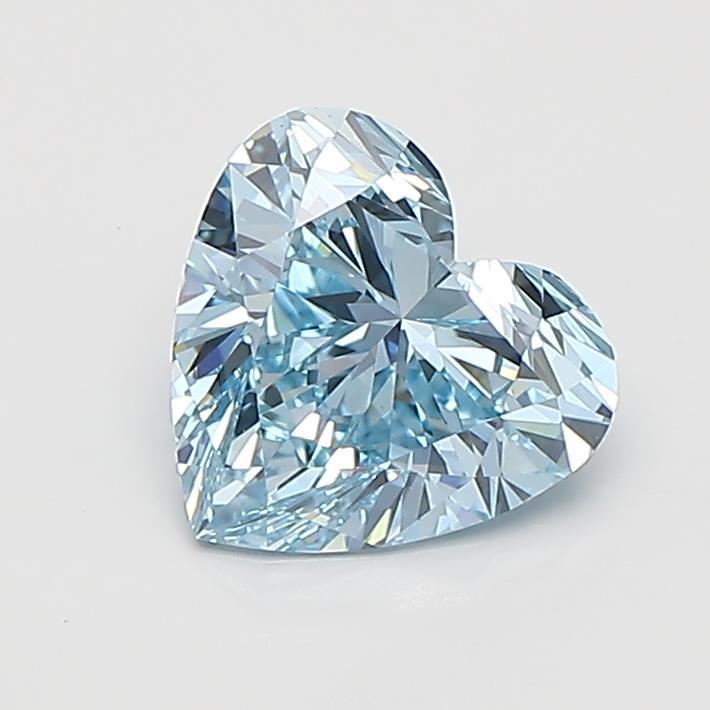 1.51 Ct. Fancy Vivid  Blue Heart Lab Grown Diamond