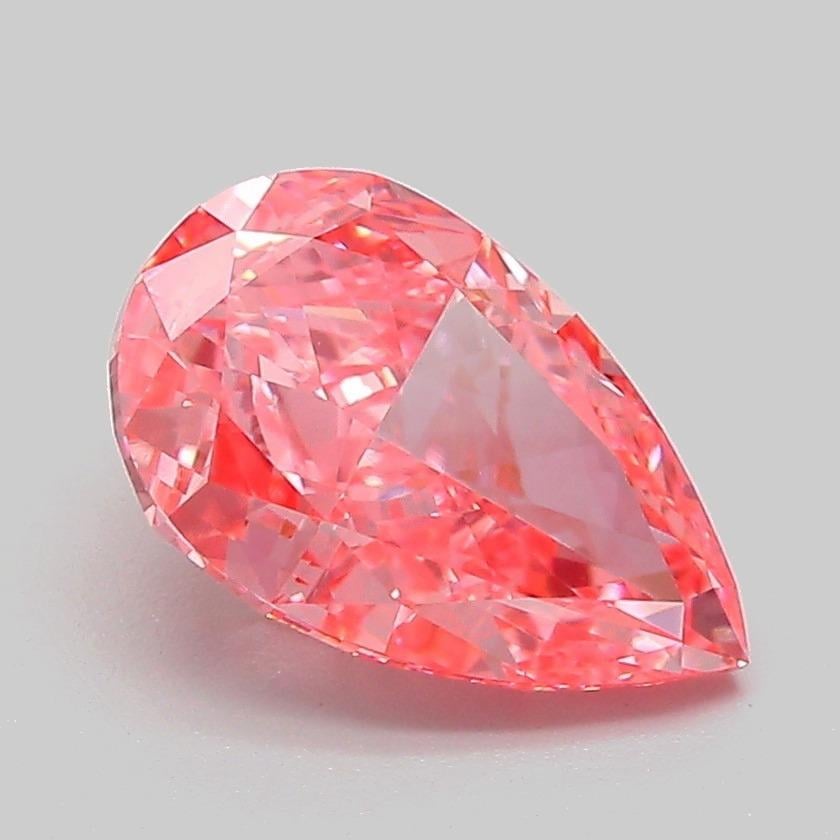2.02 Ct. Fancy Vivid Pink Pear Lab Grown Diamond