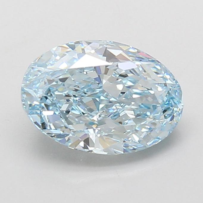 2.08 Ct. Fancy Vivid Blue Oval Lab Grown Diamond