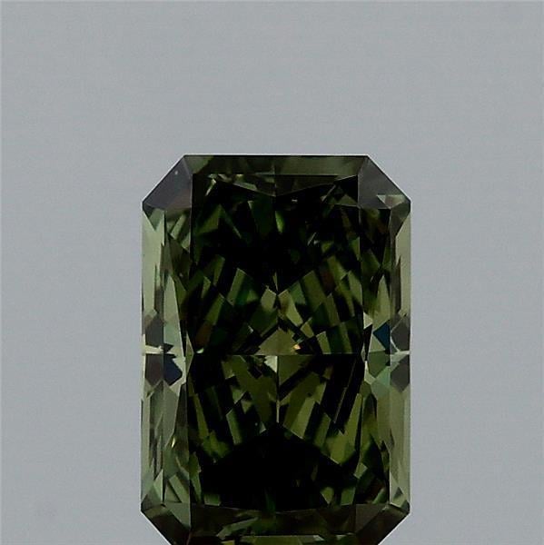 1.00 Ct. Fancy Vivid  Green Radiant Lab Grown Diamond