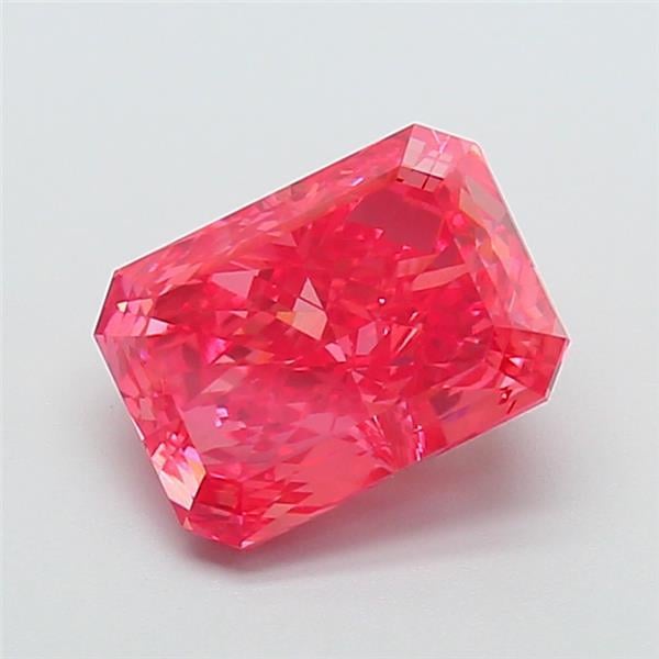 4.21 Ct. Fancy Vivid  Pink Radiant Lab Grown Diamond