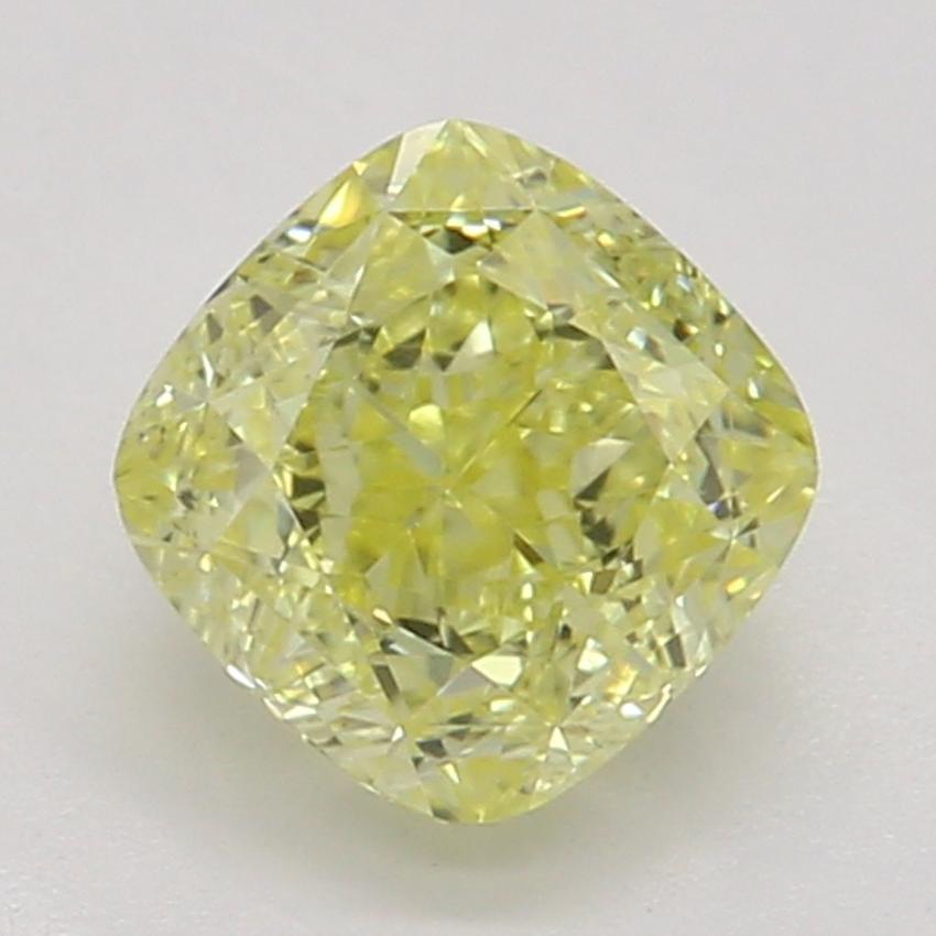 0.51 Ct. Fancy Intense Yellow Cushion Diamond