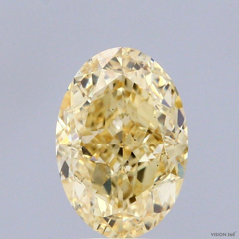 2.60 Ct. Fancy Intense Yellow Oval Lab Grown Diamond