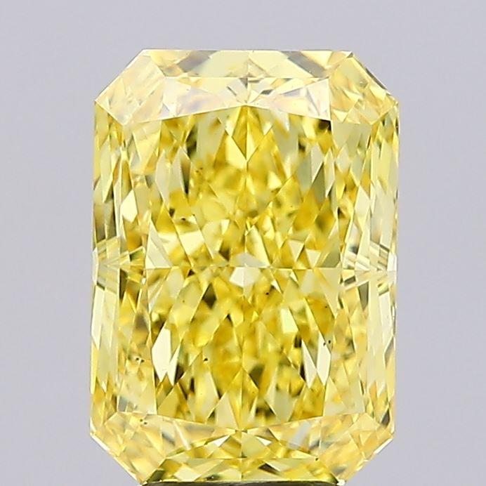 5.03 Ct. Fancy Vivid  Yellow Radiant Lab Grown Diamond