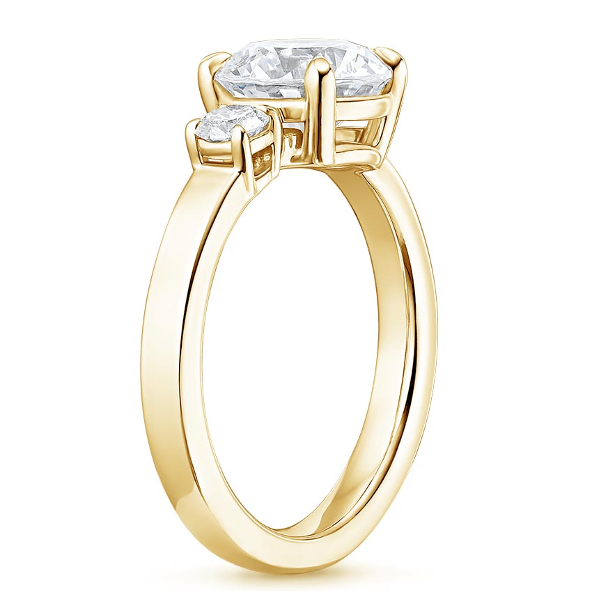 18K Yellow Gold Maya Toi et Moi Diamond Ring, large side view