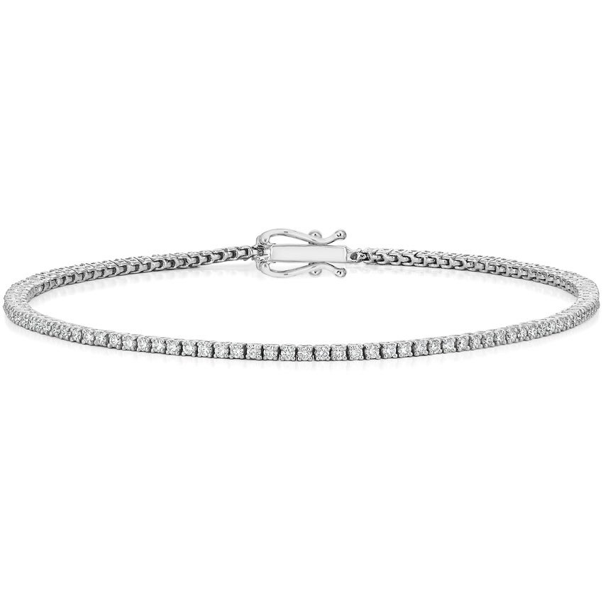 18K White Gold Diamond Tennis Bracelet 