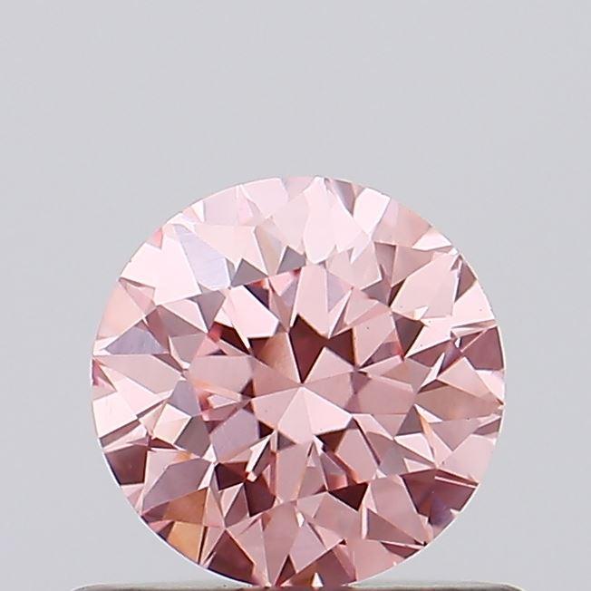 0.52 Ct. Fancy Vivid Pink Round Lab Grown Diamond