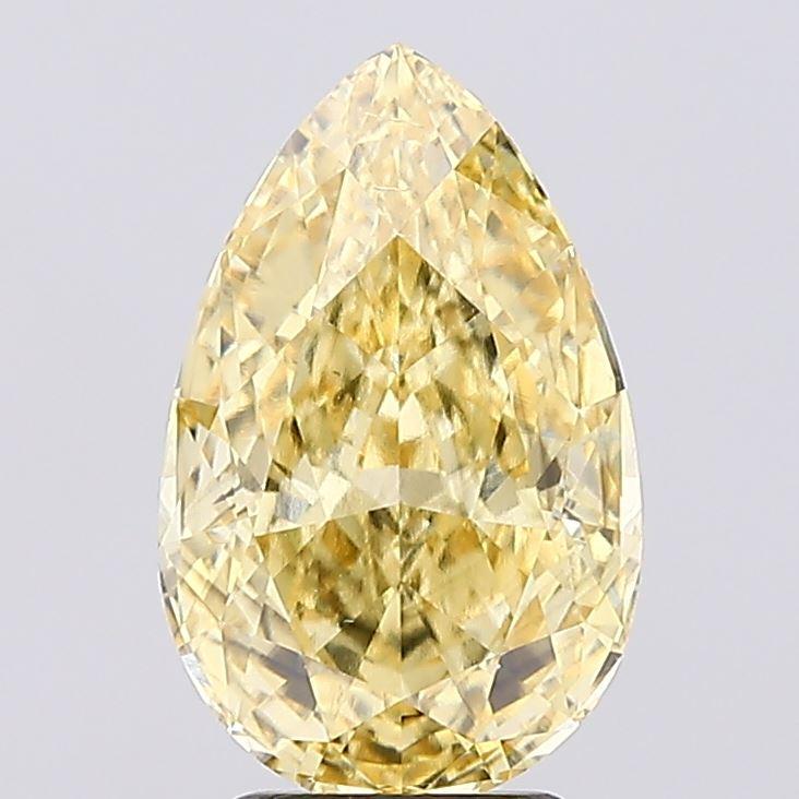 3.51 Ct. Fancy Intense Yellow Pear Lab Grown Diamond