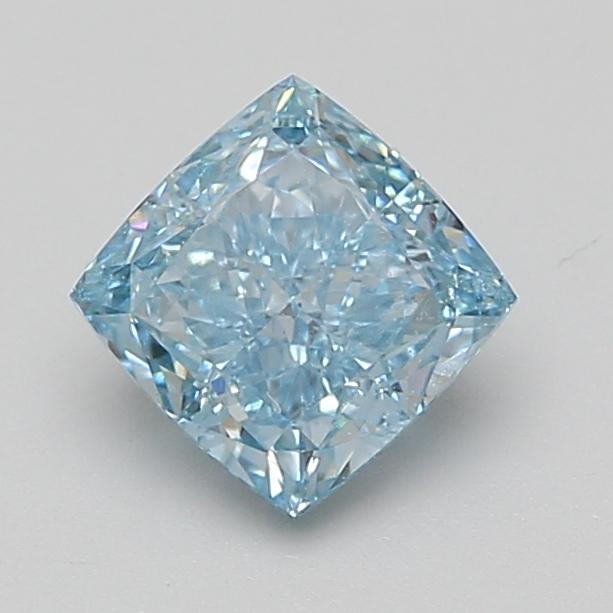 1.56 Ct. Fancy Vivid Blue Cushion Lab Grown Diamond