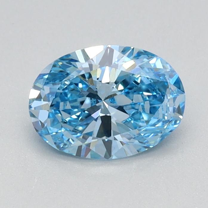 0.60 Ct. Fancy Vivid Blue Oval Lab Grown Diamond