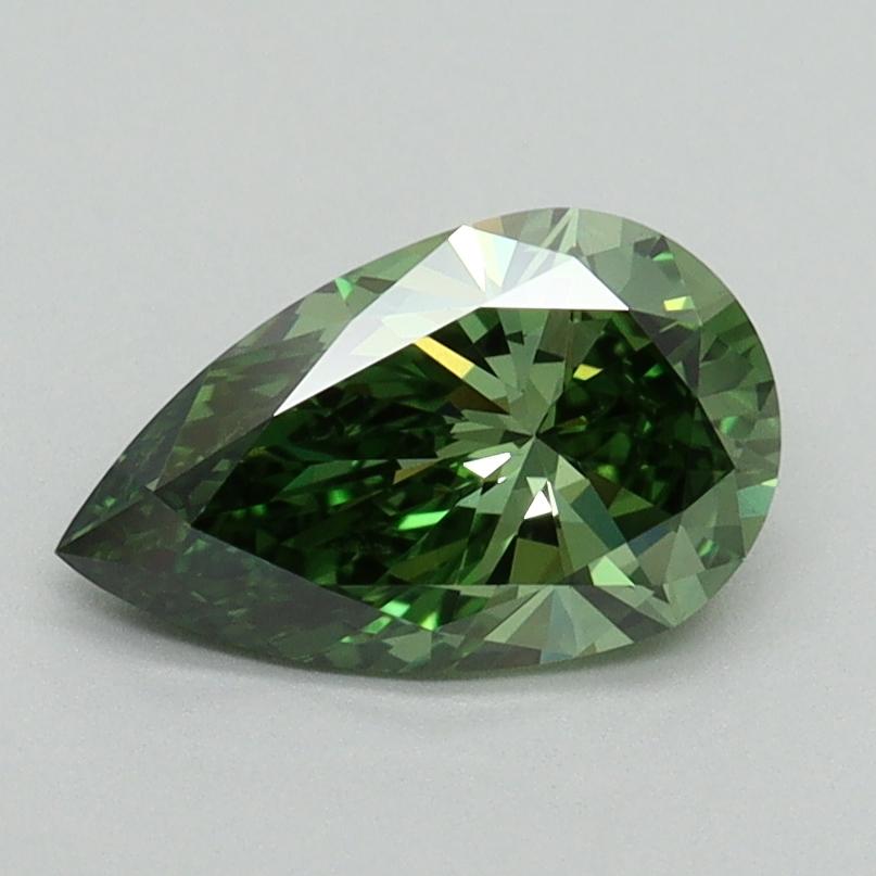 1.03 Ct. Fancy Vivid Green Pear Lab Grown Diamond