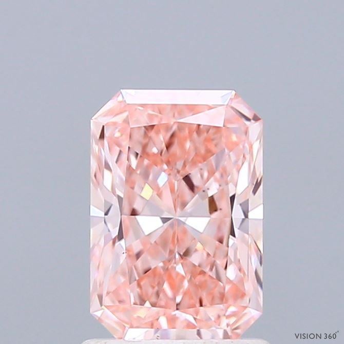 1.19 Ct. Fancy Vivid Pink Radiant Lab Grown Diamond