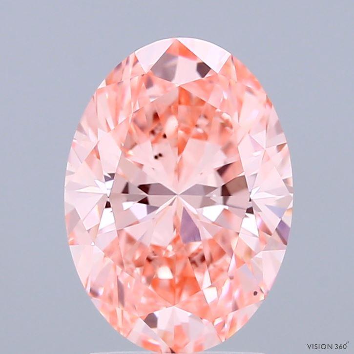 2.21 Ct. Fancy Vivid Pink Oval Lab Grown Diamond