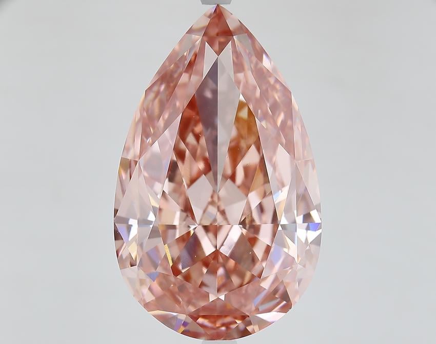 16.09 Ct. Fancy Vivid Pink Pear Lab Grown Diamond