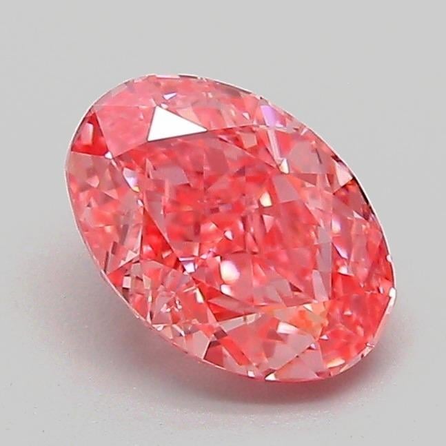 1.08 Ct. Fancy Vivid Pink Oval Lab Grown Diamond