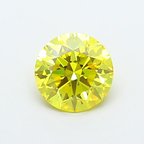 1.03 Ct. Fancy Vivid Yellow Round Lab Grown Diamond