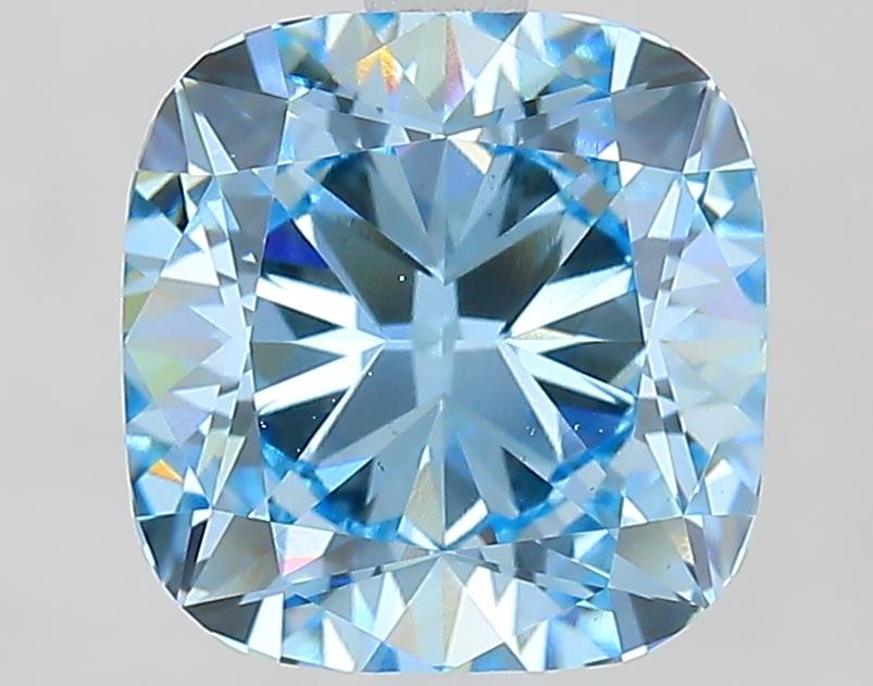 3.01 Ct. Fancy Intense Blue Cushion Lab Grown Diamond
